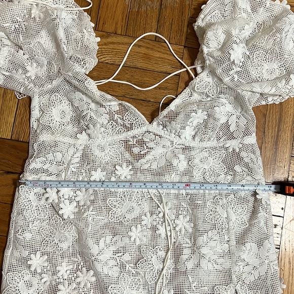 For Love & Lemons white daisy crochet maxi dress - Picture 13 of 17
